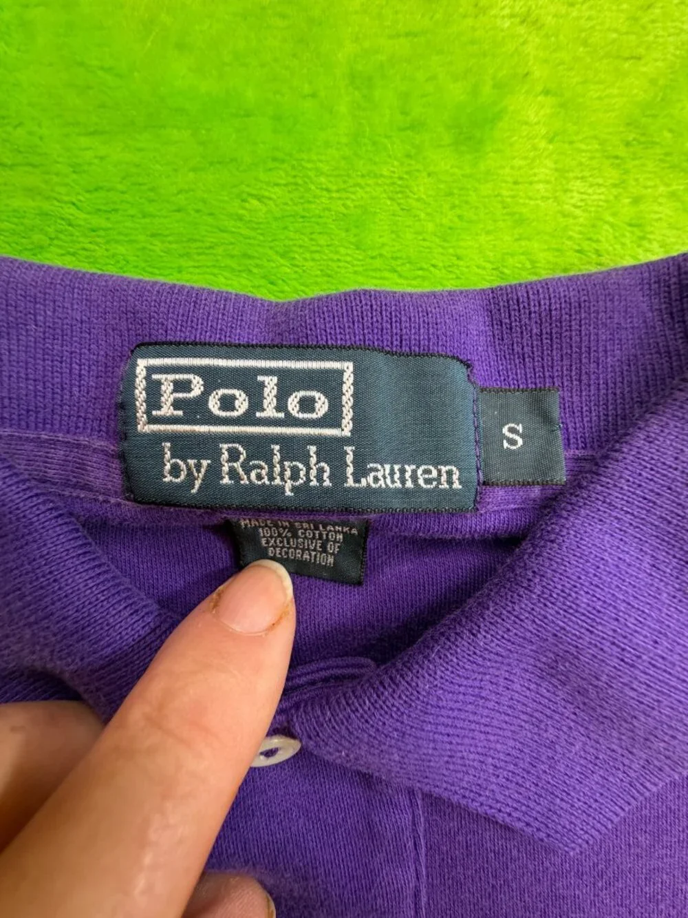 Vtg Polo Ralph Lauren Mesh Polo Shirt Mens Sz S Purple Yellow Pony